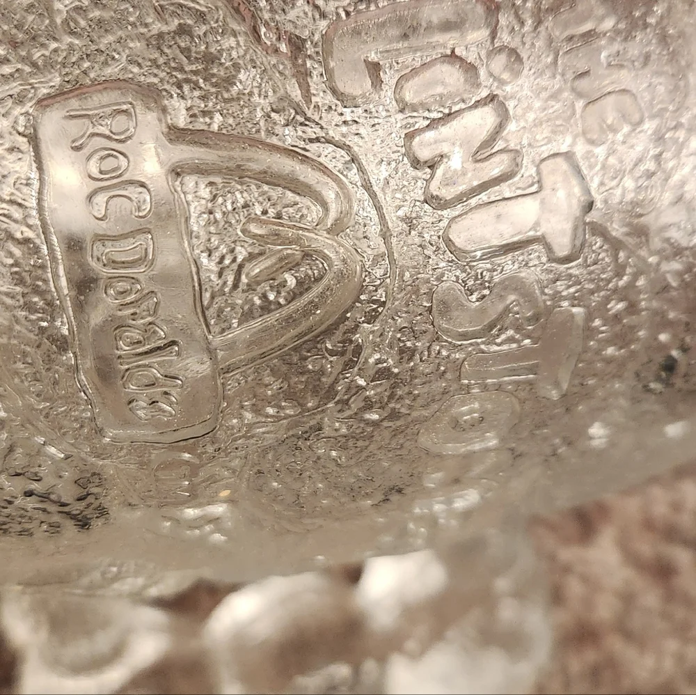Vintage 1993 McDonalds RocDonald's The Flintstones Glass Drinking Mug W/ Handle